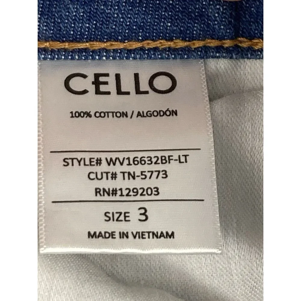 Cello Womens Jeans Blue Size‎ 3 Slim Ripped Mid Rise Size 3 NWT - Picture 13 of 15